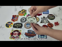 OEKO-TEX Standard-Kleidungs-Stickerei-Flecken-waschbare Twill-Gewebe-Schädel-Rechteck-Form