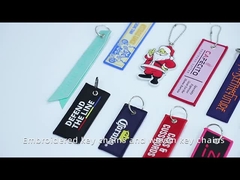 Farbkundenspezifisches Gewebe gesponnenes Schlüsselchain 10x2.5cm 13x3cm mit Metallschnalle