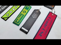 Förderungs-Geschenk Soem kundenspezifischer Logo Keychain, gestickter Schlüsselkettenumbau