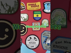 Polyester-Faden bügeln auf Stickerei-Flecken, die unregelmäßiger Laser Twill-Gewebe schnitt