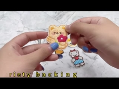 Freundliches Eisen nette Kinder-Kleidung Eco auf kundenspezifischen Flecken-Stickerei-Flecken für Taschen