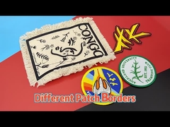 Twill-Eisen auf kundenspezifischer gestickter Flecken Merrow-Grenzhitze-Schnitt-Grenze