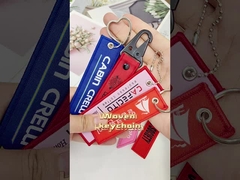 Waschbare personalisierte Logo-Schlüsselanhänger, langlebiger gewebter Schlüsselanhänger