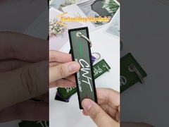 Formen Sie Gewohnheit gestickte Schlüsselkette, Twill/Gewebe-Piloten Key Tag