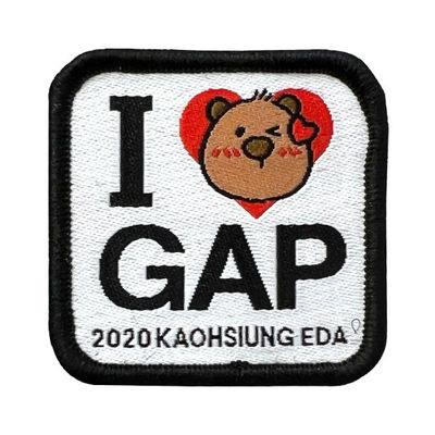 Kundenspezifische Logo Iron On Patches For Kleiderbeutel-Schuhe Karton-Bär Overlock