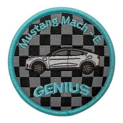 Pandone-Farbeisen auf gesponnenem Marken-Logo Patch Custom Car Racing Company