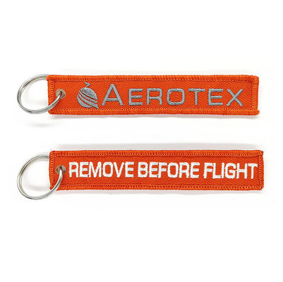 Formen Sie Gewohnheit gestickte Schlüsselkette, Twill/Gewebe-Piloten Key Tag