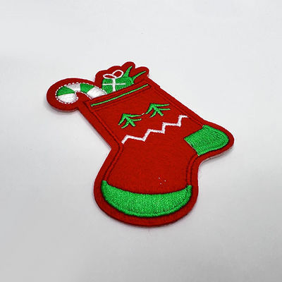 Weihnachtsgeschenk trifft kundenspezifisches gesticktes Flecken-waschbares geglaubtes Gewebe-Eisen auf Schutzträger hart
