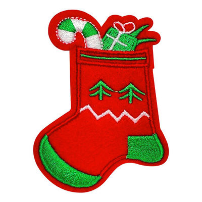 Weihnachtsgeschenk trifft kundenspezifisches gesticktes Flecken-waschbares geglaubtes Gewebe-Eisen auf Schutzträger hart