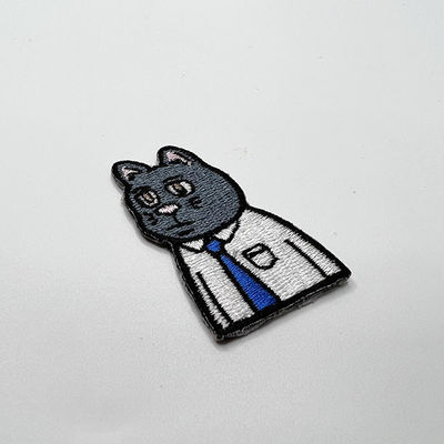 Nette Flecken-Twill-Gewebe Herr-Wolf 5 Farbe gesticktes kundenspezifisches mit Stickerei-Grenze