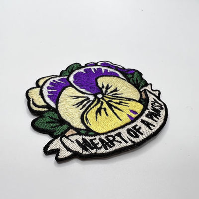 7 Farb-Pansy Flower Iron On Embroidery-Flecken-klebender Schutzträger für Kleidung/Schuhe/Kappe