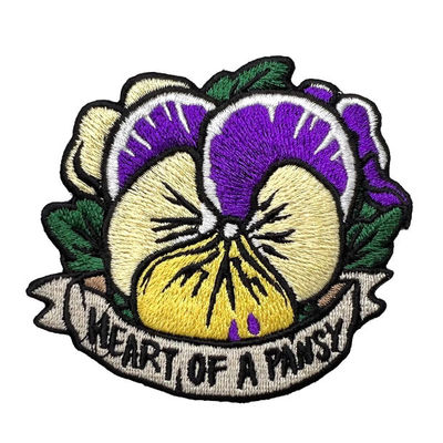 7 Farb-Pansy Flower Iron On Embroidery-Flecken-klebender Schutzträger für Kleidung/Schuhe/Kappe