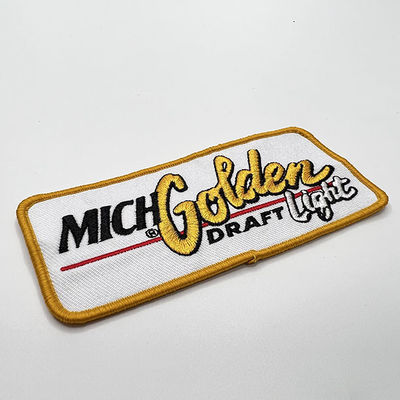 Wiederverwendbares Twill-Gewebe Rechteck-Marken-Logo Custom Embroidery Patch Withs