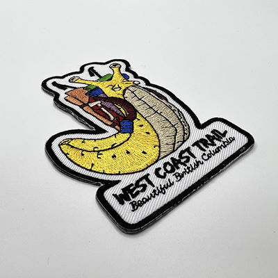 Eisen der PMS-Farbschnecken-9 cm auf gesticktem Flecken-Twill-Gewebe-Baumwollfaden-Material