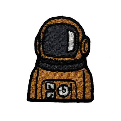 Twill-Gewebe-Baumwollfaden-voller Stickerei-Flecken-Astronaut Shape 9 cm mit Eisen auf Schutzträger
