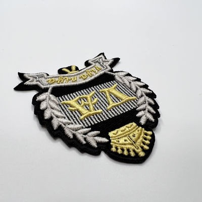 Kundenspezifisches Eisen des Staatsflagge-Logo-8 cm auf Stickerei-Flecken-Polyester-Twill-Baumwollgewebe
