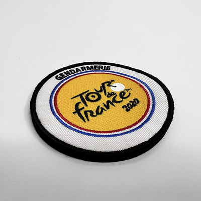 Frankreich-Gemeinschafts-Logo Custom Embroidered Patches For-Hut-Haken und Schleifen-Schutzträger