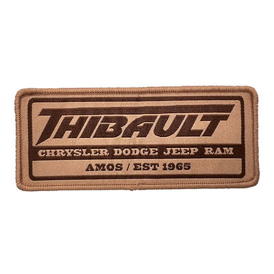 Eisen auf gesponnenem Logo Patch Vintage Eco Friendly-Polyester verlegt gesponnene Hut-Flecken