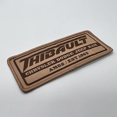 Eisen auf gesponnenem Logo Patch Vintage Eco Friendly-Polyester verlegt gesponnene Hut-Flecken