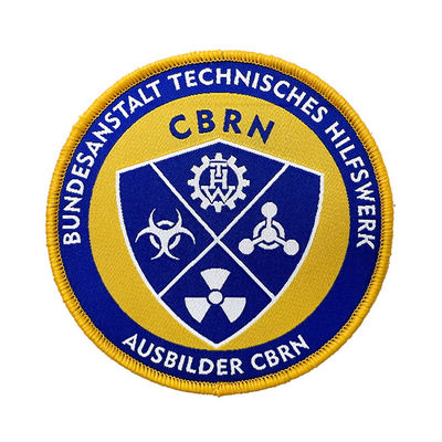 Kundenspezifische Team Logo Sew On Embroidered Patches-Schulter-waschbare Kleidung gesponnene Flecken