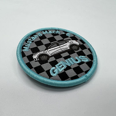 Pandone-Farbeisen auf gesponnenem Marken-Logo Patch Custom Car Racing Company