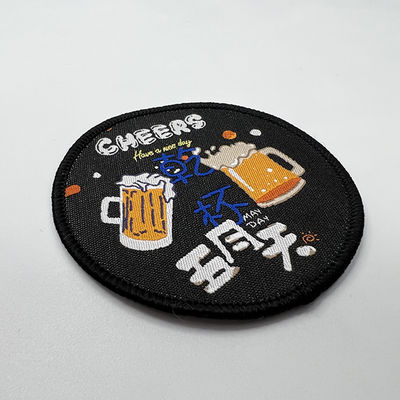 Designer-Cheers Iron On-Stickerei bessert Polyester Faden gesponnenen Logo Patch aus