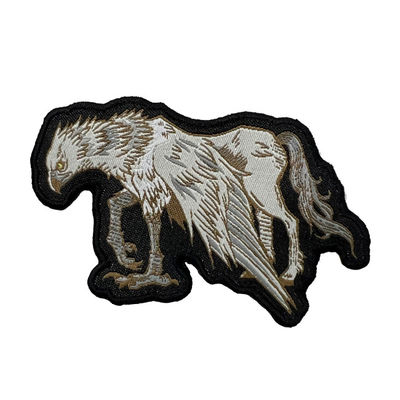 Kundenspezifisches Tier führt gesponnene Logo Patch Self Adhesive Backing-Stickerei-Flecken einzeln auf