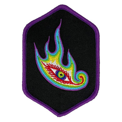 Gewohnheit mustert Logo Velcro Backing Embroidered Patches-Kleidungs-waschbare gesponnene Flecken