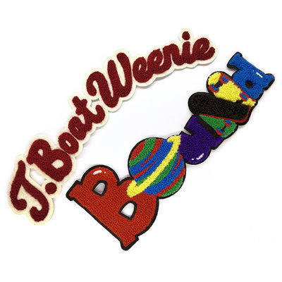 Gesticktes kundenspezifisches Chenille-Flecken-Chenille Logo Patch For Clothing