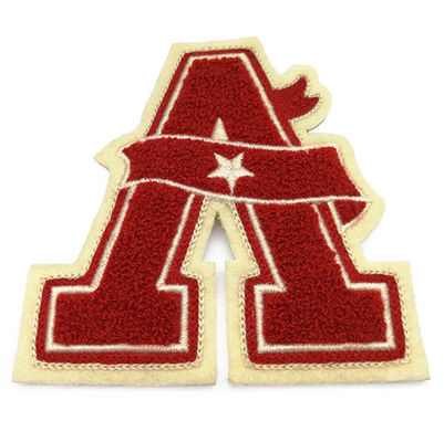 Gesticktes kundenspezifisches Chenille-Flecken-Chenille Logo Patch For Clothing