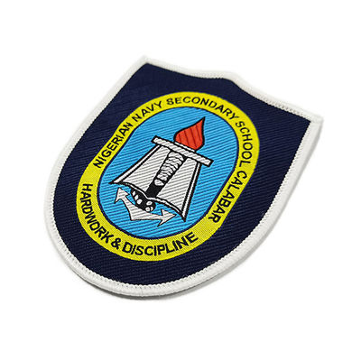 Geldstrafe gesponnene Uniform Logo Patches, kundenspezifische Polizei stickte Flecken