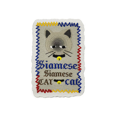 Waschbares Eisen auf kundenspezifischer Logo Patches Shrink Proof Woven-Gewebeart