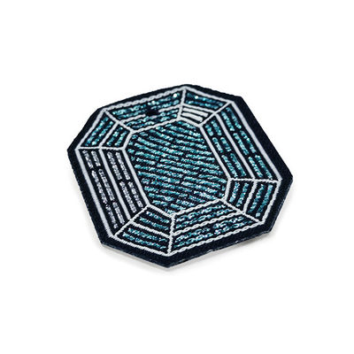 Festigkeit gesponnene kundenspezifische Form-Flecken Logo Patch Needle Loom Techniques mit hoher Dichte