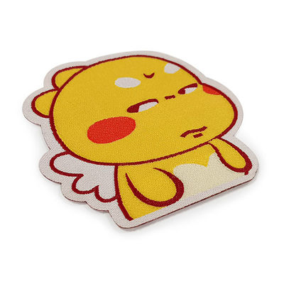 Weiches Gewebe gesponnene Logo Patch Color Customized Cartoon-Charakter-Flecken