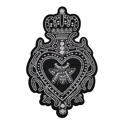 Metallischer Logo Bee Embroidery Patch, kundenspezifische gesponnene Ausweise personifizierte
