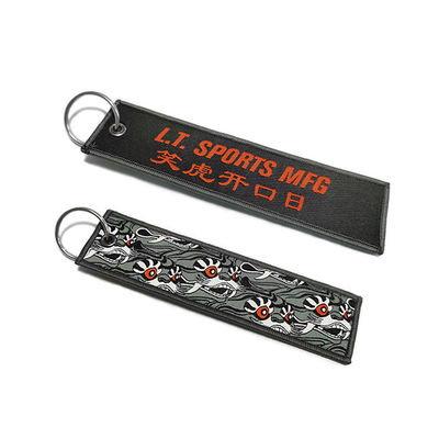 Farbkundenspezifisches Gewebe gesponnenes Schlüsselchain 10x2.5cm 13x3cm mit Metallschnalle
