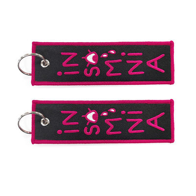 Overlock-Grenze stickte Schlüsselanhänger fördernde Jet Tag Keychains