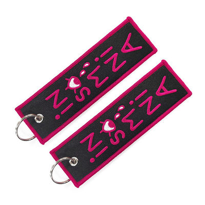 Overlock-Grenze stickte Schlüsselanhänger fördernde Jet Tag Keychains