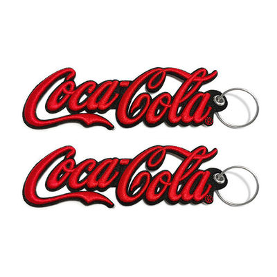 Förderungs-Geschenk Soem kundenspezifischer Logo Keychain, gestickter Schlüsselkettenumbau