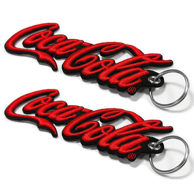 Förderungs-Geschenk Soem kundenspezifischer Logo Keychain, gestickter Schlüsselkettenumbau