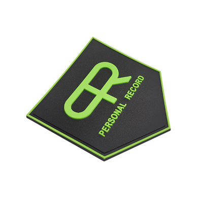 Glühen in den dunklen PVC-Flecken, buntes Polyvinyl-PVC Logo Patch