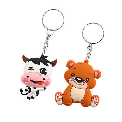 Unzerbrechliche PVC-Schlüsselanhänger flexibler tragbarer kundenspezifischer Logo Rubber Keychains