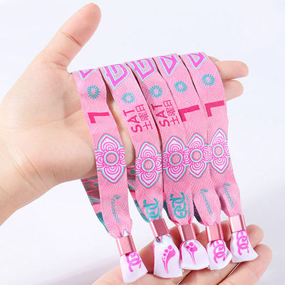 Personifizierte Festival-Manschetten, kundengebundenes Polyester-Handgelenk-Band mit justierbarer Schnalle