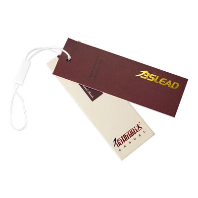 Kundenspezifische materielle Kleidungs-Hang Tags And Personalised Swing-Papierumbauten