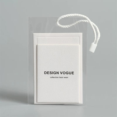 Kundenspezifischer Logo Rectangle Shape Printed Paper etikettiert maßgefertigtes Kleidungsstück Hang Tags