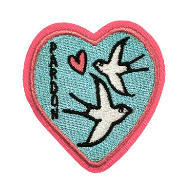 PMS-Kleidereisen auf Stickerei-Flecken Merrow-Grenztwill-Gewebe-Flecken
