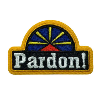 Eisen auf Merrow-Grenze stickte Flecken-Ausweis-Kasten Logo Twill Felt