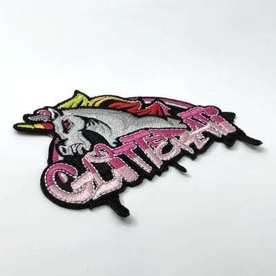 Unicorn Logo Custom Embroidered Patches With-Eisen auf Schutzträger für Kleidung