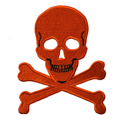 Schädel-Muster-Twill-waschbares Eisen auf gestickten Flecken für Kleidung