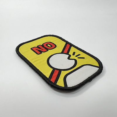 Selbstklebender gesponnener Aufkleber bessert Karton-Anzeigen-Zeichen Merrow-Grenze aus, die für Tasche/Kleid wasserdicht ist